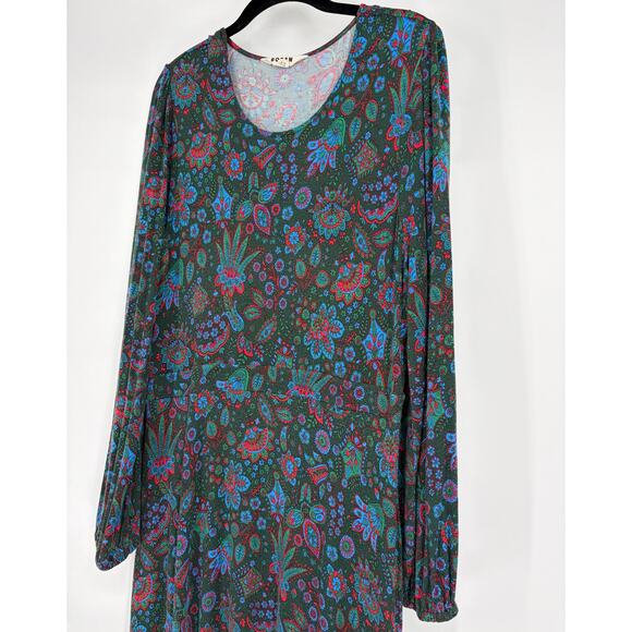 Boden Camille Jersey Midi Dress paisley floral print - Picture 3 of 8